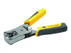 Eaton Tripp Lite Series RJ11/RJ12/RJ45 Wire Crimper with Built-in Cable Tester Krampeverkt&#248;y - svart, gul