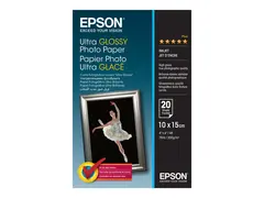 Epson Ultra Glossy Photo Paper - Blank - 100 x 150 mm 20 ark fotopapir for EcoTank ET-1810, 2810, 2811, 2814, 2815, 2820, 2825, 2826, 2850, 2851, 2856, 4800, 4850