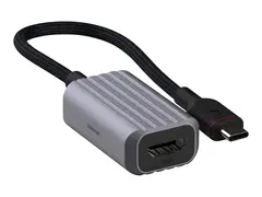 Unisynk - Video adapter - 24 pin USB-C hann til HDMI 15 cm - gr&#229; - st&#248;tte for 4K 60 Hz (3840 x 2160), st&#248;tte for 1920 x 1080 ved 60 Hz