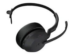 Jabra Evolve2 55 MS Mono - Hodesett on-ear - Bluetooth - tr&#229;dl&#248;s - aktiv st&#248;ydemping - USB-C via Bluetooth-adapter - svart - med ladestativ - Zoom Certified, Cisco Webex Certified, Tencent Meeting Certified, Alcatel-Lucent Certified, Avaya Certified, Unify Certified, MFi Certified, Google Meet Certified, Amazon Chime Certified