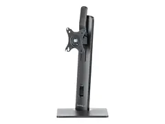 StarTech.com Free Standing Single Monitor Mount, Height Adjustable Monitor Stand, For VESA Mount Displays up to 32&quot; (15lb/7kg), Ergonomic Monitor Stand for Desk, Tilt/Swivel/Rotate, Black Universal Monitor Stand - Stativ - justerbar arm - for Skjerm - aluminium - svart - skjermst&#248;rrelse: inntil 32&quot; - skrivebordsstativ