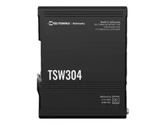 Teltonika TSW304 - Switch - 4 x 10/100/1000 DIN-skinnemonterbar - Passive PoE