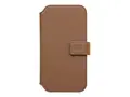 KEY Unstad - Lommebok for mobiltelefon - MagSafe-samsvar polyuretanl&#230;r, 100% recyclable thermoplastic polyurethane (TPU), imitation nappa leather - gyllen brun - 6.7&quot; - for Apple iPhone 14 Plus (6.7 tommer)