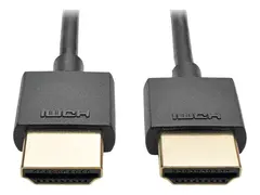 Eaton Tripp Lite Series Slim High-Speed HDMI Cable with Ethernet and Digital Video with Audio, UHD 4K (M/M), 3 ft. (0.91 m) HDMI-kabel med Ethernet - HDMI hann til HDMI hann - 90 cm - svart - formst&#248;pt