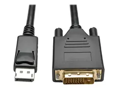 Eaton Tripp Lite Series DisplayPort 1.2 to DVI Active Adapter Cable (DP with Latches to DVI-D Dual Link M/M), 6 ft. (1.8 m) Skjermkabel - dobbeltlenke - DisplayPort (hann) til DVI-D (hann) - 1.83 m - aktiv, l&#229;st - svart