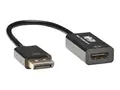 Tripp Lite 6in DisplayPort to HDMI Adapter Converter 4K x 2K @ 24/30Hz Active UHD DP to HDMI M/F DPort 1.2 6&quot; Video/audio-adapter - HDMI, DisplayPort hann til HDMI hunn - 15.2 cm - svart - 4K-st&#248;tte