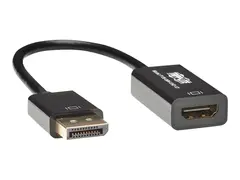 Tripp Lite 6in DisplayPort to HDMI Adapter Converter 4K x 2K @ 24/30Hz Active UHD DP to HDMI M/F DPort 1.2 6&quot; Video/audio-adapter - HDMI, DisplayPort hann til HDMI hunn - 15.2 cm - svart - 4K-st&#248;tte