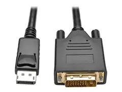 Eaton Tripp Lite Series DisplayPort 1.2 to DVI Active Adapter Cable (DP with Latches to DVI-D Dual Link M/M), 3 ft. (0.9 m) Skjermkabel - dobbeltlenke - DisplayPort (hann) til DVI-D (hann) - 91 cm - aktiv, l&#229;st - svart