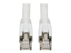 Eaton Tripp Lite Series Cat8 25G/40G Certified Snagless Shielded S/FTP Ethernet Cable (RJ45 M/M), PoE, White, 15 ft. (4.57 m) Koblingskabel - RJ-45 (hann) til RJ-45 (hann) - 4.572 m - S/FTP - CAT 8 - uten hindringer, solid - hvit