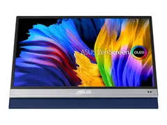 ASUS ZenScreen OLED MQ13AH - OLED-skjerm 13&quot; (13.3&quot; synlig) - portabel - 1920 x 1080 Full HD (1080p) @ 60 Hz - 400 cd/m&#178; - 100000:1 - HDR10 - 1 ms - Mini HDMI, 2xUSB-C - gr&#229;