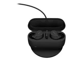 Jabra Evolve2 Buds MS - True wireless-hodetelefoner med mikrofon i &#248;ret - Bluetooth - aktiv st&#248;ydemping - USB-A via Bluetooth-adapter - lydisolerende - svart - Certified for Microsoft Teams