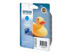 Epson T0552 - 8 ml - cyan - original bl&#230;re med RF/lyd-alarm - blekkpatron - for Stylus Photo R240, R245, RX420, RX425, RX520