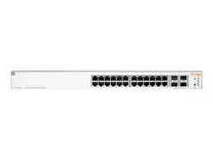 HPE Aruba Instant On 1930 24G Class4 PoE 4SFP/SFP+ 370W Switch Switch - L3 - Styrt - 24 x 10/100/1000 (PoE) + 4 x 1 Gigabit / 10 Gigabit SFP+ - rackmonterbar - PoE (370 W)