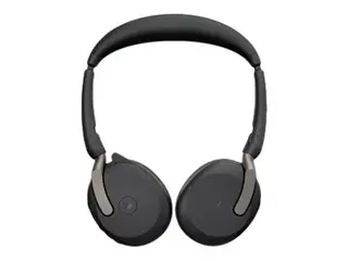 Jabra Evolve2 65 Flex MS Stereo Hodesett - on-ear - Bluetooth - tr&#229;dl&#248;s - aktiv st&#248;ydemping - USB-C - svart - Certified for Microsoft Teams