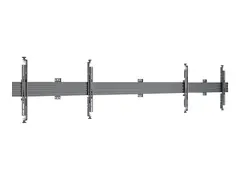 Multibrackets M Pro Series MBW2UHD - Monteringssett (skinne, 8 skinneforlengelsesstenger, 2 mikro justerbare armer (40 cm), 2 skinneendedeksler, 3 mindre veggplater) for 2 LCD-skjermer - plastikk, aluminium, st&#229;l - svart - skjermst&#248;rrelse: 65&quot;-75&quot; - veggmonterbar