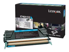 Lexmark - Cyan - original - tonerpatron LCCP, LRP for Lexmark X746de, X748de, X748de LDS, X748de Statoil, X748dte