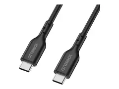 OtterBox - USB-kabel - 24 pin USB-C (hann) til 24 pin USB-C (hann) USB 2.0 - 3 A - 2 m - svart
