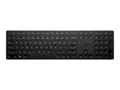 HP 455 - Tastatur - programmerbar tr&#229;dl&#248;s - 2.4 GHz - Pan Nordic - svart