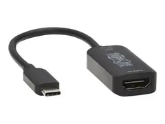 Eaton Tripp Lite Series USB C to 4K 60Hz HDMI Adapter, HDR, DP 1.4 Alt Mode, HDCP 2.2, Black Video/lydkabel - 24 pin USB-C hann reversibel til HDMI hunn - 15.2 cm - svart - 4K-st&#248;tte