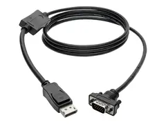 Eaton Tripp Lite Series DisplayPort 1.2 to VGA Active Adapter Cable (DP with Latches to HD15 M/M), 3 ft. (0.9 m) Skjermkabel - DisplayPort (hann) til HD-15 (VGA) (hann) - 91 cm - aktiv, l&#229;st - svart