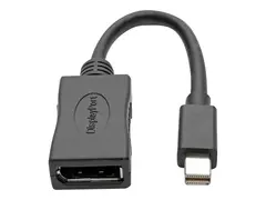 Eaton Tripp Lite Series Keyspan Mini DisplayPort to DisplayPort Adapter, 4K 60 Hz, Black (M/F), 6-in. (15.24 cm) DisplayPort-kabel - Mini DisplayPort hann til DisplayPort hunn - 15.24 cm - skjermet - svart - 4K-st&#248;tte