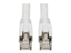 Eaton Tripp Lite Series Cat8 25G/40G Certified Snagless Shielded S/FTP Ethernet Cable (RJ45 M/M), PoE, White, 6 ft. (1.83 m) Koblingskabel - RJ-45 (hann) til RJ-45 (hann) - 1.829 m - S/FTP - CAT 8 - uten hindringer, solid - hvit