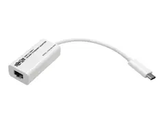 Eaton Tripp Lite Series USB-C to Gigabit Ethernet NIC Network Adapter 10/100/1000 Mbps White Nettverksadapter - USB-C 3.1 - Gigabit Ethernet - hvit