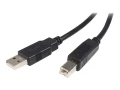 StarTech.com 0.5m USB 2.0 A to B Cable M/M USB-kabel - USB (hann) til USB-type B (hann) - USB 2.0 - 50 cm - svart