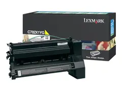 Lexmark - Ekstra h&#248;y ytelse - gul original - tonerpatron LCCP, LRP - for Lexmark C782dn, C782dtn, C782n, X782e, X782e MFP, X782e Page Plus Solution