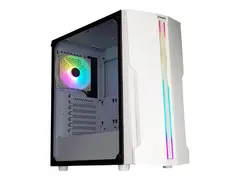 Xilence Performance C X502 - Mid tower - ATX sidepanel med vindu (herdet glass) - ingen str&#248;mforsyning (ATX) - hvitt hus - USB/lyd