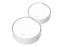 TP-Link Deco X50-PoE V1 - Wi-Fi-system - (2 rutere) maske 1GbE - Wi-Fi 6 - Dobbeltb&#229;nd - veggmonterbar, takmonterbar