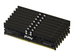 Kingston FURY Renegade Pro - DDR5 sett - 128 GB: 8 x 16 GB - DIMM 288-pin - 5600 MHz / PC5-44800 - CL36 - 1.25 V - registrert - on-die ECC - svart