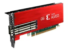 Xilinx Alveo U50 Data Center Accelerator Card GPU-beregningsprosessor - Alveo U50 - 8 GB HBM2 - PCIe 3.0 x16 / PCIe 4.0 x8 lav profil - QSFP28 - uten vifte - for ThinkSystem SR645 7D2X, 7D2Y; SR665 7D2V, 7D2W