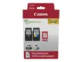 Canon PG-540/CL-541 Photo Paper Value Pack 2-pack - svart, farge (cyan, magenta, gul) - original - hengeboks - blekkpatron/papirsett - for PIXMA MG3250, MG3550, MG3650, MG4250, MX395, MX455, MX475, MX525, MX535, TS5150, TS5151