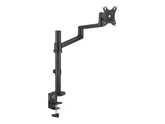 Neomounts DS60-425BL1 - Monteringssett (skrivebordsklemmemontering, skrivebordsmalje, skjermarm, VESA-adapterplate) helbevegelses justerbar arm - for LCD-skjerm - st&#229;l - svart - skjermst&#248;rrelse: 17&quot;-27&quot;