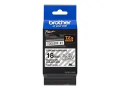 Brother TZe-S141 - Ekstra sterk adhesiv svart p&#229; blank - Rull (1,8 cm x 8 m) 1 kassett(er) laminert teip - for Brother PT-D600; P-Touch PT-D410, D450, D460, D610, D800, E550, P900, P950