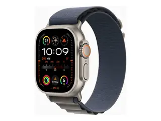 Apple Watch Ultra 2 - 49 mm - titan - smartklokke med Alpine Loop tekstil - bl&#229; - b&#229;ndbredde: M - 64 GB - LTE, Wi-Fi, Bluetooth, UWB - 4G - 61.4 g