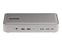 StarTech.com Dual-Laptop USB-C KVM Docking Station, Dual Monitor 4K 60Hz DisplayPort Dock, 5-Port USB Hub, GbE, 90W/45W Power Delivery to Two Laptops, Windows/Mac, 2-Host KVM Dock dokkingstasjon - USB-C 3.2 Gen 2 - 2 x DP - 1GbE - TAA-samsvar