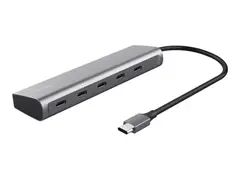 Trust Halyx - Hub - 1 x USB-C (passthrough) + 4 x USB-C 3.2 Gen 1 stasjon&#230;r