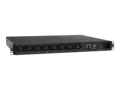 Eaton 3.7kW Single-Phase 208/230V Switched PDU LX Platform, 8 C13 Outlets, C20 Input with L6-20P Adapter, 2.4m Cord, 1U Rack-mount, TAA - horizontal rackmount - str&#248;mfordelerenhet - 3.8 kW