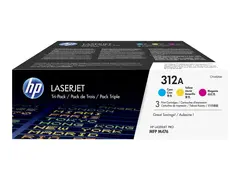 HP 312A - 3-pack - gul, cyan, magenta - original LaserJet - tonerpatron (CF440AM) - for Color LaserJet Pro MFP M476dn, MFP M476dw, MFP M476nw