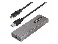 StarTech.com USB-C 10Gbps to M.2 NVMe or M.2 SATA SSD Enclosure, Tool-free M.2 PCIe/SATA NGFF SSD Enclosure, Portable Aluminum Case, USB Type-C &amp; USB-A Host Cables, For 2230/2242/2260/2280 Works w/ Thunderbolt 3 (M2-USB-C-NVME-SATA) - Drevkabinett - M.2 - M.2 Card (PCIe NVMe &amp; SATA) - USB-C 3.2 (Gen 2) - romgr&#229;