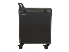 DICOTA - Vogn (kun lading) - for 14 notebooker l&#229;sbar - aluminium - s&#248;lv - skjermst&#248;rrelse: inntil 16&quot; - utgang: 230 VAC / 50 Hz / 10 A V