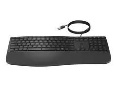 HP 485 Comfort - Tastatur - multi-enhet, 23 programmerbare taster, 3-soners layout full size - USB - Pan Nordic - svart