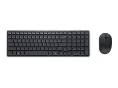 Dell Silent Keyboard and Mouse KM555 Tastatur- og mussett - tr&#229;dl&#248;s - 2.4 GHz, Bluetooth 5.1 - QWERTY - Pan Nordic - svart - med 3 &#229;rs Advanced Exchange Service