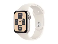 Apple Watch SE (GPS) - 2. generasjon 44 mm - stjernelysaluminium - smartklokke med sportsb&#229;nd - fluorelastomer - stjernelys - b&#229;ndbredde: S/M - 32 GB - Wi-Fi 4, Bluetooth - 32.9 g