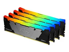 Kingston FURY Renegade RGB - DDR4 - sett 128 GB: 4 x 32 GB - DIMM 288-pin - 3200 MHz / PC4-25600 - ikke-bufret