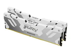 Kingston FURY Renegade - DDR5 - sett 32 GB: 2 x 16 GB - DIMM 288-pin - 8000 MHz / PC5-64000 - CL38 - 1.45 V - ikke-bufret - on-die ECC - hvitt og s&#248;lv