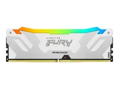 Kingston FURY Renegade RGB - DDR5 modul - 16 GB - DIMM 288-pin - 7600 MHz / PC5-60800 - CL38 - 1.45 V - ikke-bufret - on-die ECC - hvitt og s&#248;lv