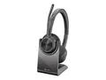 Poly Voyager 4320-M - Voyager 4300 UC series hodesett - on-ear - Bluetooth - tr&#229;dl&#248;s, kablet - USB-C - svart - Zoom Certified, Certified for Microsoft Teams